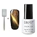 Qimisi Soak Off 3D Magnetic Cat Eye Gel Polish UV LED Nail Art 9901 Black Brown with Gold Eye Free Magnet