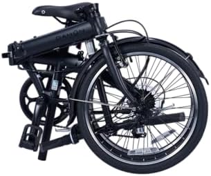 Dahon Route 20 inch Folding Bike for Adults, 7 Speed Drivertrain by Shimano, Aluminum Frame Foldable Bicycle with V Brake (Matt Black, 20 Inch)