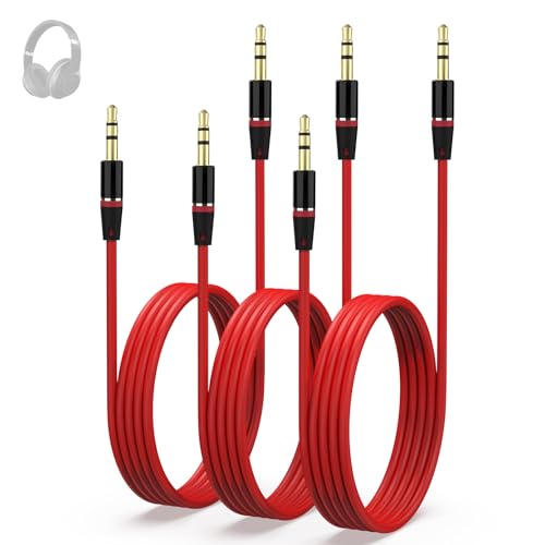 3-Pack Cable Auxiliar 3.5mm para Audífonos Beats 4FT miniatura 1