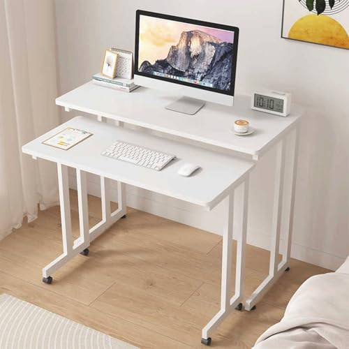 Table d'étude facile à assembler pour petits espaces bureau blanc stable - 2