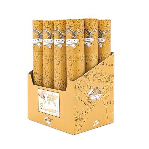 Luckies of London Carte à gratter de voyage – Affiche de carte du monde à gratter adaptée aux voyages, fabriquée au Royaume-Uni – vue 4