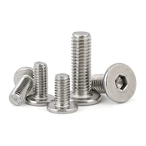 Vis à tête plate hex machine M2.5x14mm attaches boulons d'entretoise encastré inox 304 lot de 600