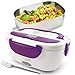 SPICE - Amarillo Inox scaldavivande Elettrico vaschetta Estraibile Acciaio Inox - Coperchio con Guarnizione - Portatile Box portavivande Termico (1,5 l Colore Viola)