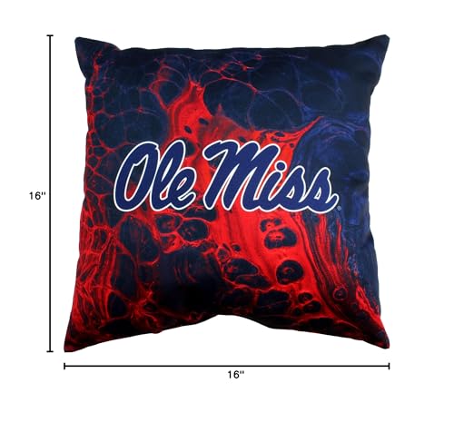 Image of Ole Miss Rebels 2 Sided Color Swept Decorative Pillow, 16 inch, Made in The USA