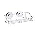 WGFGXQ No Drill Ventosa Extra Forte Doccia Caddy Rettangolare Bagno Organizer Cestino Shampoo Portasapone Scaffale in Ferro Antiossidante Scaffale in Metallo Scaffale A Parete Scaffale Galleggiante