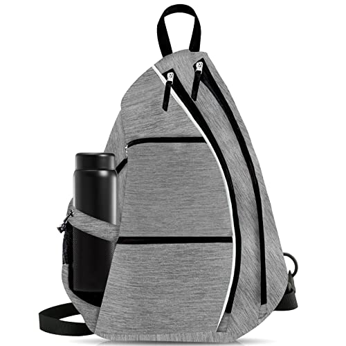 Pickleball Bag, Tennis Bag With Dual Racquet Holder, Waterproof Durable Tennis Racket Bag, Tennis Backpack Large Storage For Holds Tennis Balls,Badminton,Squash Racket,Tennis Gifts For Women/Men(Grey） #TOP1