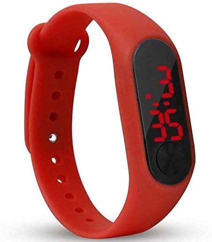 Cloudwood LED Digital Black Dial Silicone Bracelet Boys Kids Watch -W184