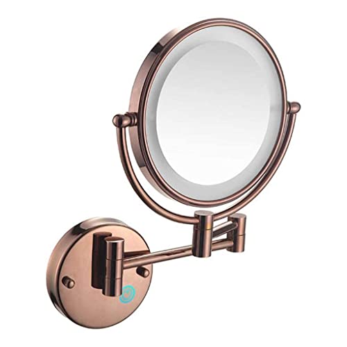 Lustro kosmetyczne LED do montażu na ścianie ze światłem(Rose Gold)