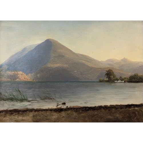 Impression giclée On the Hudson Bierstadt affiche déco 101x127