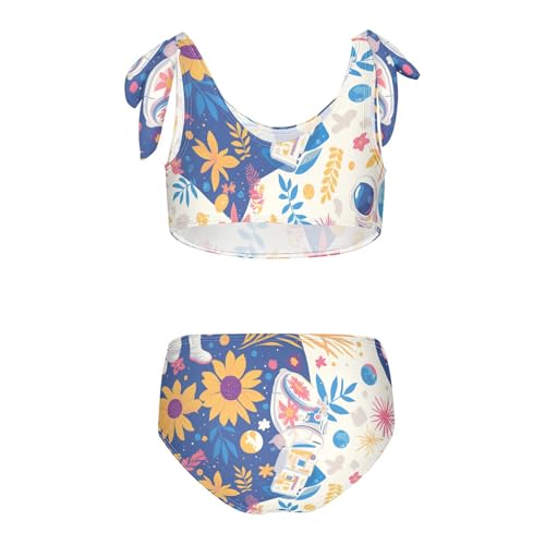 KLL Astronauts Constellations Planets Girls 2 Piece Bikini Sets Quick-Dry Swimsuits Swimming Suits Adjustable Strap2