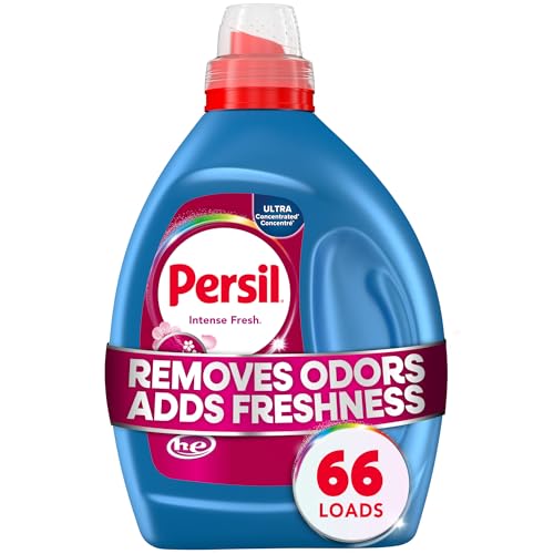 Persil Intense Fresh Everyday Clean, Liquid Laundry Detergent, High Efficiency (HE), Deep Stain Removal, Ultra Concentrated, 50 fl oz, 66 Loads