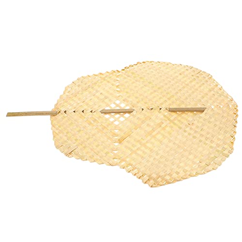 PRETYZOOM Abanico De Bambú Abanicos Plegables De Bambú Abanico Tradicional Abanico Tejido De Bambú Abanicos De Rafia Abanico De Palma Ventilador De Ratán Niño Natural Abanico De Baile