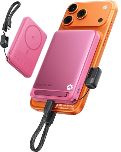 INIU for Magsafe Power Bank, Pretty Pink Slimmest 10000mAh 15W