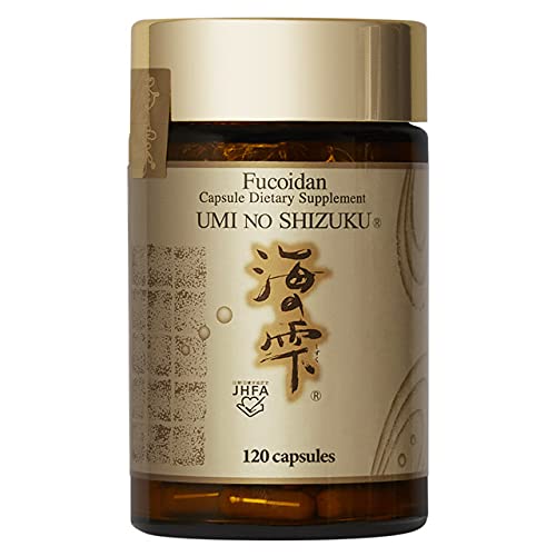 Umi No Shizuku Fucoidan Capsule Pure Seaweed Extract Enhanced With Agaricus Mushroom Optimized Immune Support Health Supplement-120 Capsules #TOP1