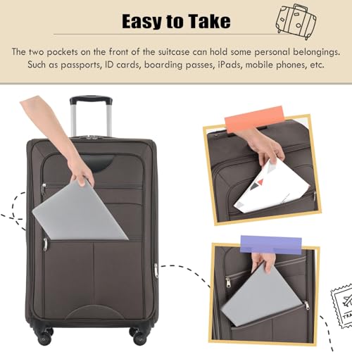 Lightweight Expandable 3-Piece Luggage Set with Duffel Bag - Durable Softside Suitcases for Travel4