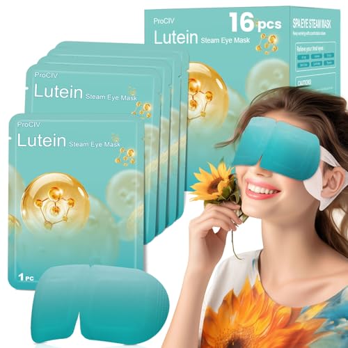 ProCIV Steam Eye Mask 16 Pcs Warming Eye Mask Self Heated Eye Sleep Mask for Dry Eyes Puffy Relieve Eye Fatigue Sleep Gift Set for Students|Teacher|Men|Women|Friend (Bluebell)