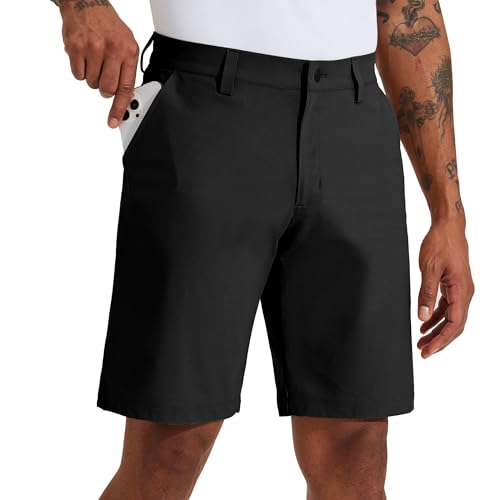 Short de golf extensible noir taille 36 pour homme, longueur 25,4 cm, séchage rapide par Willit