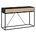 HOMCOM Table Console Moderne 2 tiroirs métal et Panneau de Particules dim. 120 x 35 x 75 cm