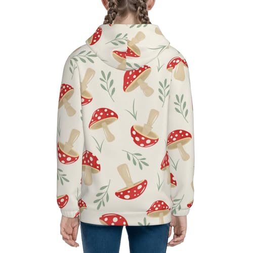Cartoon Flat Mushrooms Kid Hoodies Boys Zip Up Sweatshirts Girls Pullover with Pocket 5