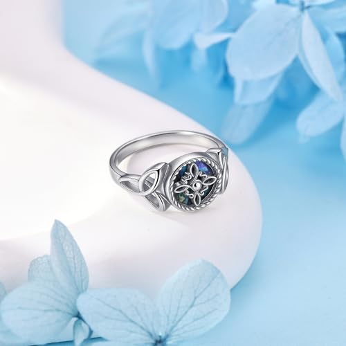 Bague nœud de sorcière ONEFINITY en argent 925 et nacre d'ormeau