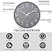 SIN&MI Wall Clock Silent & Non Ticking Modern Quartz Battery Operated Digital Quiet Sweep Office/Home/School/Kitchen Decor Clocks 9 Inch
