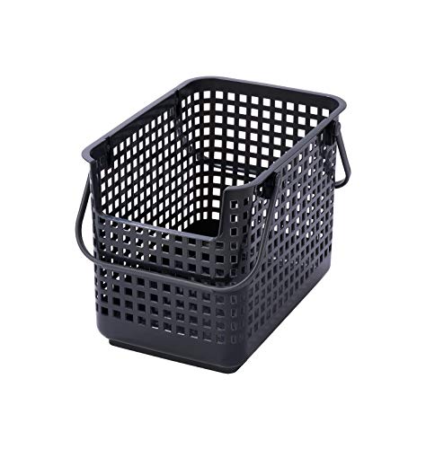 LIKE-IT LBB-06C Biomass Plastic Laundry Storage with Handles, Stackable Basket, Approx. Width 13.4 x Depth 18.3 x Height 13.1 inches (34 x 46.5 x 33.2 cm), Gray