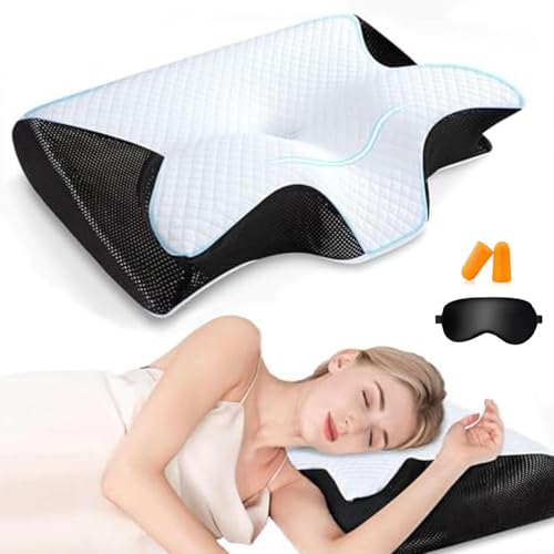Luxury Dream Angle Technology Pillow,2026 Upgraded Ergonomic Contour Side Angle Technology Pillow for Side Sleepers,Back Sleepers,Stomach Sleepers (Black)