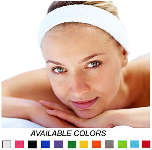 Kenz Laurenz Cotton Sports Sweatband and Headband Set, Terry Cloth Wristband Moisture Wicking, Absorbing Head Band Athletic Exercise Basketball Wrist Sweatbands, Purple - Fits Most - Thumbnail 7