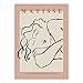 HJGB Mode Abstraite Matisse Ligne Dessin Plante Feuille Affiche Toile Art Photo décor à la Maison sans Cadre Toile Peinture F 20x30 cm