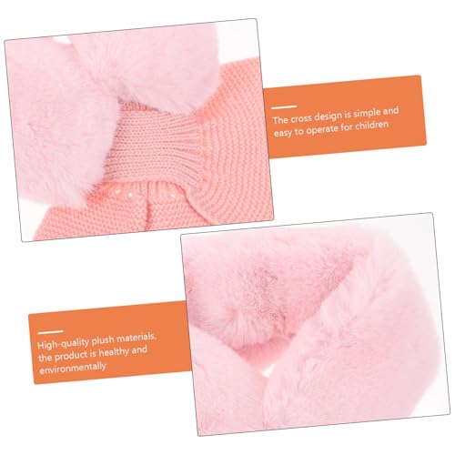 VALICLUD Boy Girl's Cartoon Scarf Plush Neck Gaiter Girls Christmas Headwear Warm Winter Scarf Boys and Cross3