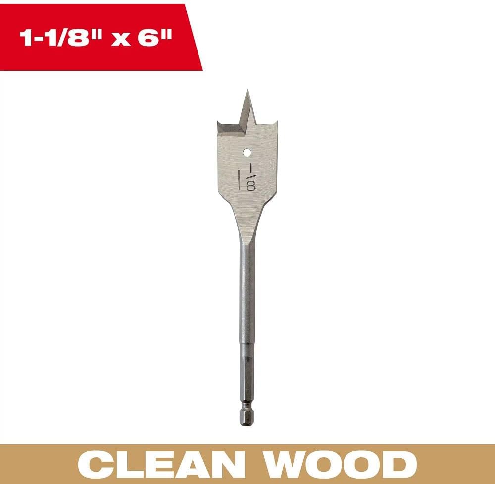MILWAUKEE ELEC TOOL 48-27-1121 1-1/8 x 6" Spade Bit
