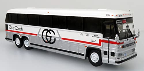 Iconic Replicas MCI MC9 Coach Diecast Bus Gray Coach. from Canada 1:87-HO Scale New in The Box