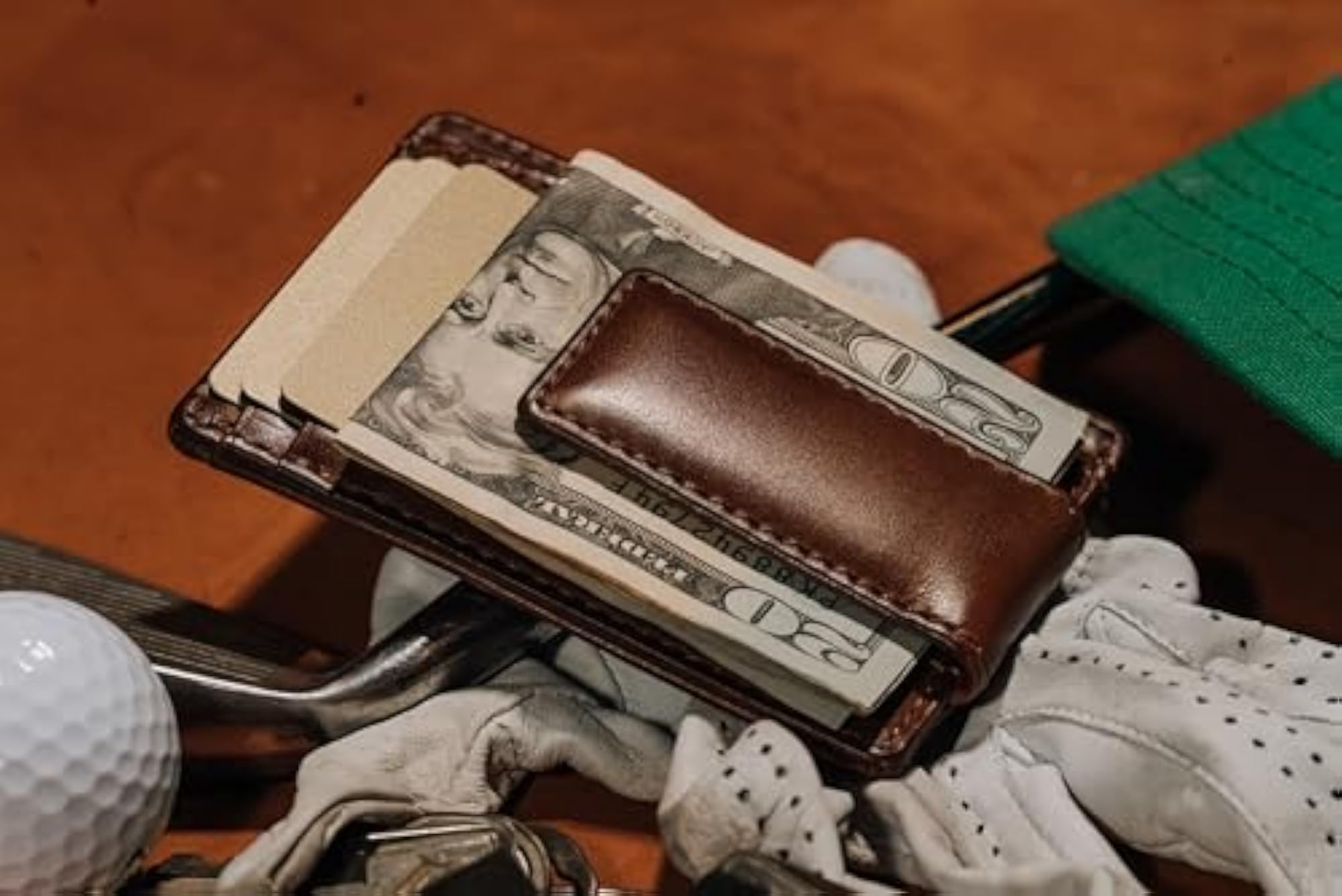 Carryall Men's Leather Money Clip Wallet