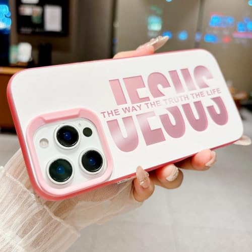 Coque Jésus Christ iPhone 16 Pro protection mate rose
