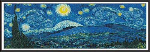 Cross Stitch Counted Kits Stamped Kit Cross-Stitching Pattern for Home Decor, 14CT Pre-Printed Fabric - DIY Art Crafts & Sewing Needlepoint Kit(Printed Kits,Starry Night Panorama) Cross Stitch Counted Kits Stamped Kit Cross-Stitching Pattern for Home Decor, 14CT Pre-Printed Fabric - DIY Art Crafts & Sewing Needlepoint Kit(Printed Kits,Starry Night Panorama)