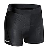 [page_title]-Nooyme Radunterhose Damen Radlerhose Damen mit Sitzpolster hoher Dicke atmungsaktiv schnelltrockend anti-Vibration Radunterhose Damen gepolstert rutschenhemmend und antibakteriell Radlerunterhose kurz