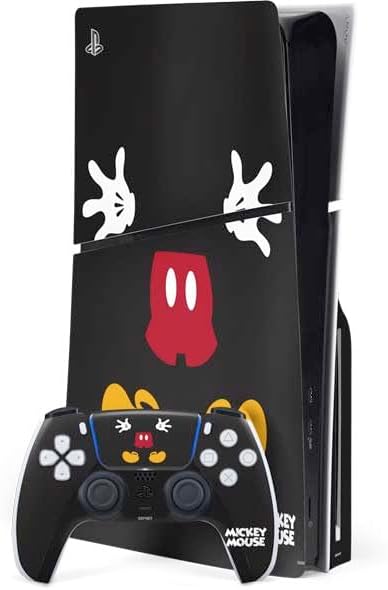 Skinit Decal Gaming Skin Compatible with PS5 Slim Disk Bundle - Officially Licensed Disney Mickey Mouse Body Design
