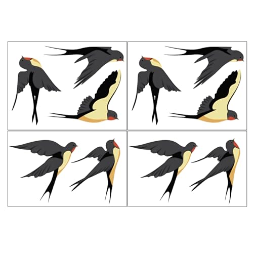 tiyiyok Pegatinas para Ventanas para Proteger a los Pájaros, Pegatinas de Pájaros para Ventanas, Evitan Que los Pájaros Se Estrellen Contra las Ventanas y Rompan los Cristales
