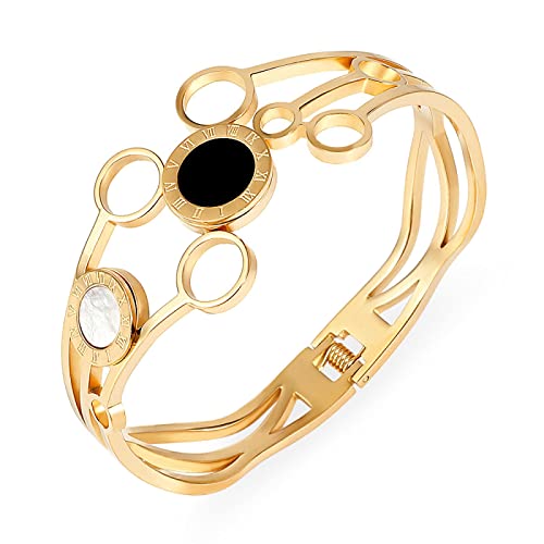 Bracelet romain luxe en cristaux ronds, un bijou manchette élégant