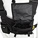 ROBOCUP Radio Chest Harness Vest - Adjustable Utility Organizer with Silent Buckle Closure - Full-Size Ham Radio Pouch, Secure Fit, Work Gear with D-Ring, Reflective Safety Stripes, Hook & Loop Patch