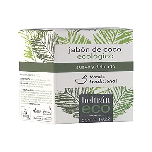 BELTRAN Jabon de Coco ecólogico Pastilla