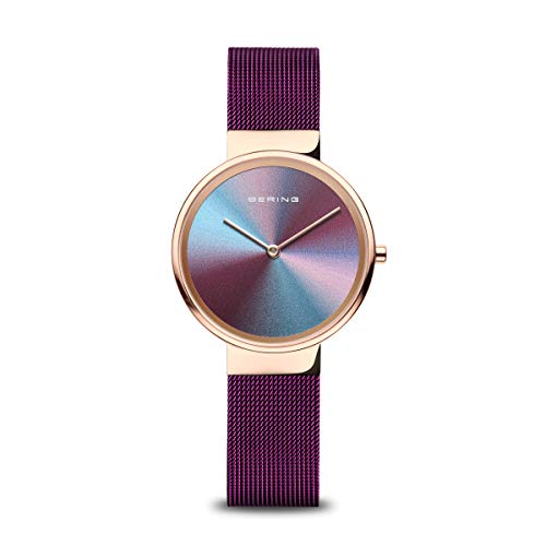 Bering Women's Watch Quartz Movement - Anniversary Collection with Stainless Steel and Sapphire Crystal 10X31-Anniversary3 , Gold/Violet