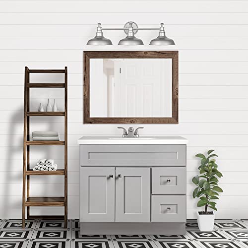 Design House 587097 Bath Unassembled Modern 2-Door 2-Drawer Bathroom Shaker Vanity Cabinet Only, 36 X 21, Gray #TOP7