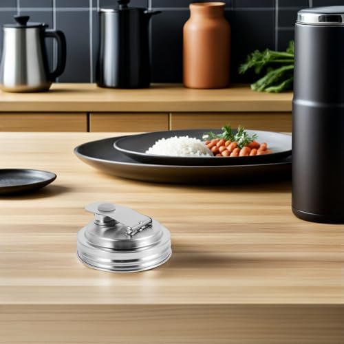 Tapa de acero inoxidable para tarro PRETYZOOM con vertedor para bebidas 5