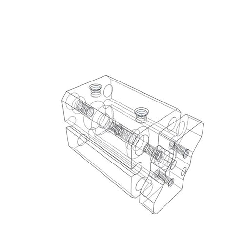 Cilindro neumático CQMB de 16mm con doble efecto y guía de vástago de 50mm 7