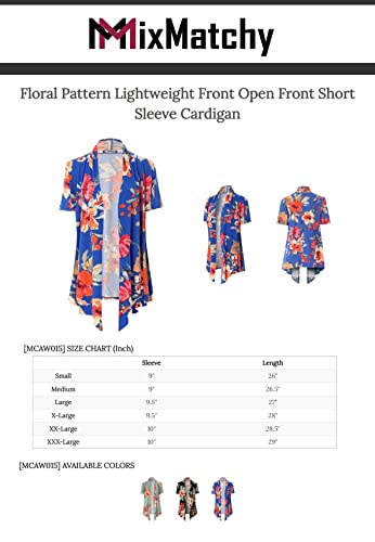 Image of MixMatchy Women's Lightweight Short Sleeve Draped Open Front Cardigan Vest