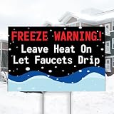 Welcome Home America - Freeze Warning Yard Sign - 12" x 18" | Black