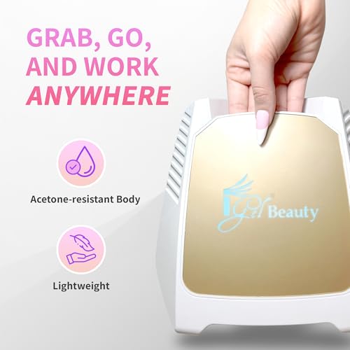 Image of iGel Beauty Hybrid PRO 2.0 UV /LED Nail Lamp - 48W Wireless Rechargeable Nail Dryer, Full Hand Curing, Smart Motion Sensor, Removable Tray, Cordless Gel Lamp for Manicure & Pedicure