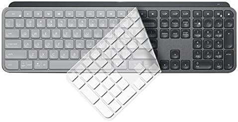 Dust-Proof Silicone Keyboard Skin Cover Compatible for Logitech Craft Advanced Wireless Keyboard & Logitech MX Keys Advanced Wireless Illuminated Keyboard (Clear)