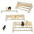 CooShou 3 Pack Chick Perch Chick Toys Chick Wooden Roosting Bar Chick Jungle Gym Perch Stand for Chicken Brooder, Coop Baby Chicks